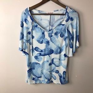 Juicy Couture Sleeveless Blouse with Attached Cape Size Large